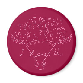 I Love You Bouquet Magnet - Show your love with this romantic, passionate pink love bouquet design! I Love You Bouquet Magnet - Show your love with this romantic, passionate pink love bouquet design!