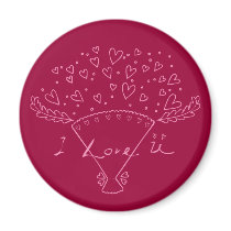 I Love You Bouquet Magnet by tshirtdujour I Love You Bouquet Magnet