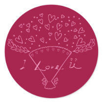 I Love You Bouquet Sticker