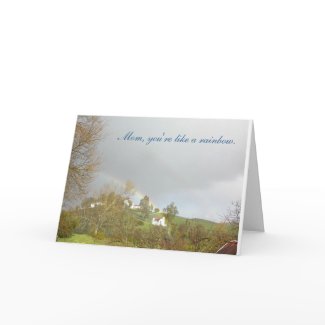 I love you card for Mom with rainbow card