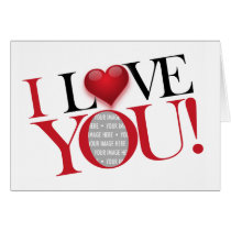 I Love You Card - photo template cards