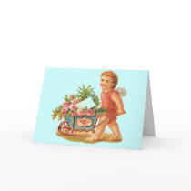 I LOVE YOU CARD - VICTORIAN ERA CUPID AND ROSES by libertydogmerch I LOVE YOU CARD - VICTORIAN ERA CUPID AND ROSES