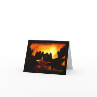 I love you card. Warm, cozy evening card