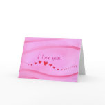 I love you card, with a wave of red hearts cards
