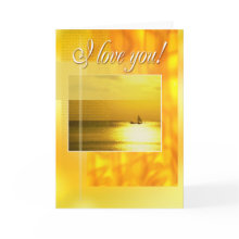 I Love You! Card (yellow/sailboat) card