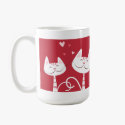 Eu te amo gatos e Valentim dos corações canegas by LisaMarieDesign Eu te amo gatos e Valentim dos corações canegas