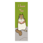 "I love you" Chipmunk Business Card Template