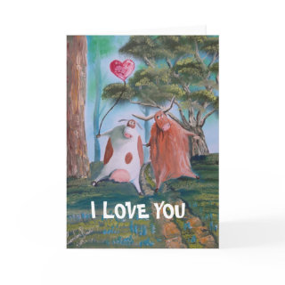 I Love You ! cows Greeting Card