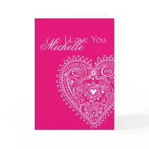 I Love You - Custom Name Card cards