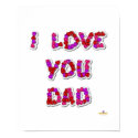 I Love You Dad Candy Hearts posters