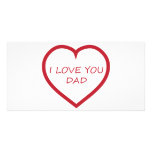 I Love You Dad Photo Cards