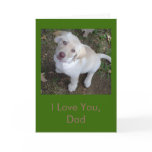 I Love You, Dad - Yellow Lab Puppy Father's Day Greeting Card