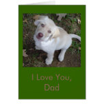 I Love You, Dad - Yellow Lab Puppy Father's Day Greeting Card