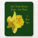 I Love You Daffodil Flower Photo Mousepad mousepad