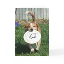I Love You Dog Greeting Card