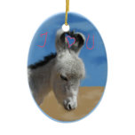 I love You Donkey Christmas Tree Ornaments