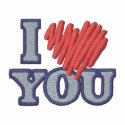 I Love You embroidered shirts by ZazzleEmbroidery I Love You embroidered shirts