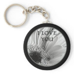 I Love You - Gerber Daisy Keychain