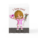 I Love You - Girl cards by MANolan I Love You - Girl cards