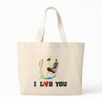 I Love You Golden Labrador Retriever Theme bags