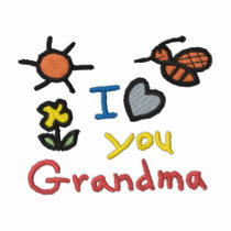 I Love You Grandma embroidered shirts by ZazzleEmbroidery I Love You Grandma embroidered shirts