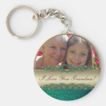 I love you Grandma photo frame & text keychains keychains
