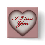 I Love You Heart Pinback Button