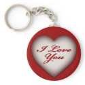 I Love You Heart keychains