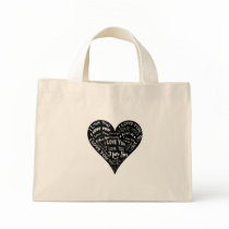 I Love You Heart  Tote Bag for Weddings & Holidays