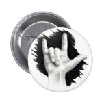 I LOVE YOU IN ASL #2 PINBACK BUTTONS