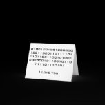 "I Love You" in Binary Code Cards