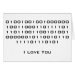 "I Love You" in Binary Code Cards "I Love You" in Binary Code Cards