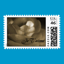 I love you in French stamps
