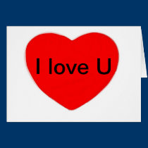 I love you in heart Greeting Card cards