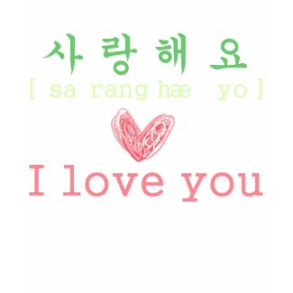 I love you in korean shirt