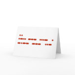 "I Love You" in Morse Code Note or Greeting Card