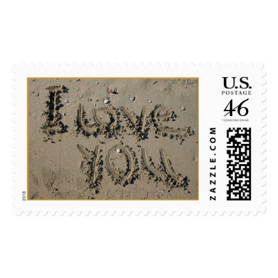 I Love You in Sand (1) Stamp by MarkoMarko