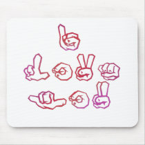 I love you in sign language mousepad