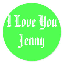 I Love You Jenny stickers