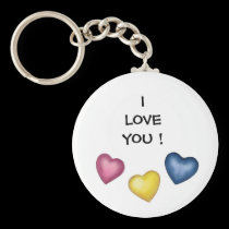 I LOVE YOU !  Keychain keychains