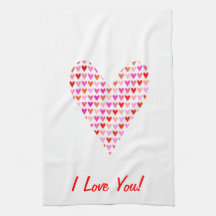 I Love You Kitchen Towels