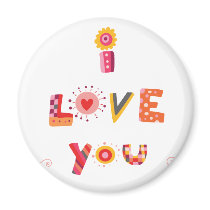 I Love You magnets