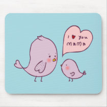 I Love You Mama Mouse Mats