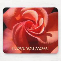 I LOVE YOU MOM! Gift Mousepad Mothers Rose Flower by Basleeartprintgifts I LOVE YOU MOM! Gift Mousepad Mothers Rose Flower
