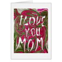 I love you mom post card cards