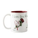 I Love You Mom Red Roses Heart Coffee Mug