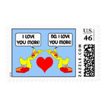 I love you more postage stamp