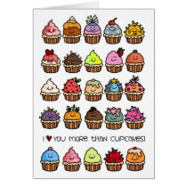 I love you more than cupcakes! cards