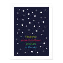i love you more than there are stars - poster posters by foxandhoneyau i love you more than there are stars - poster posters