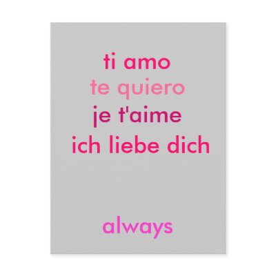I love you ... no matter what language (Customize) postcards